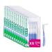 Gum Bi-Direction Interdental brushes with two positions antibacterial bristles 90-degree positioning tooth cleaning and dental removal 0.6 mm ISO 0 6 x 6 pieces ISO size 0 0.6mm 36 units
