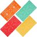 Buy Smehcf 4 Multi-Purpose Bandanas | Women & Men's Headbands | Breathable Reusable Face Masks & Neck Cuffs - Red Orange Green Yellow Cashew Flower - Buy Online on GoSupps.com