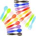 Youngever 18 Pcs Plastic Toddler Utensils Plastic Kids Forks Kids Spoons Kids Cultery Large Size Top Dishwasher Safe Set of 9 in 9 Rainbow Colors