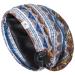 YANIBEST Silk Satin Bonnet Hair Cover Sleep Cap - Adjustable Stay on Silk Lined Slouchy Beanie Hat for Night Sleeping Large Blue Floral