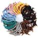 48 Pieces Hair Tie Elastics for Women Girls Knotted Hair Ties Ponytail Holders for Women Hair Ties for Women Bow Hair Ties