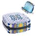 Purple Talavera Geometric Flower Pattern Sanitary Napkin Storage Bag Feminine Menstrual Cup Pouches Nursing Pad Holder Tampon Bags Portable Period Bag for Women Teen Girls 1Pcs Multi-colored 12