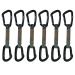 Fusion Climb 6-Pack 11cm Quickdraw Set with Contigua Straight Gate Carabineer/Techno Zoom, Orange/Orange