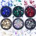 6 Boxes AB Blue Red Green Gold Black Rhinestones for Nails Mixed Colored Multi Shaped Sized Colorful Nail Beads Glass Gems Stones Nail Rhinestones Kit for Nail DIY Crafts Clothes Shoes Jewelry S1-1