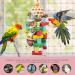 Multi-Colored Parrot Hanging Toys | Chew & Bite Cardboard Accessories for Budgies & Large Birds - M-45cm - Buy Online on GoSupps.com