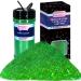 Holographic Ultra Fine Glitter, 180G/6.35OZ Resin Laser Glitter Powder, 1/128 0.2mm Metallic Iridescent Glitter for Slime Resin Arts Tumbler Jewelry Nail Art Makeup Painting Cards (Laser Green)