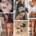 6 Sheets Tazimi Black Flower Butterfly Temporary Tattoos for Women - Waterproof, Long Lasting, Realistic Fake Tattoos for Arm, Legs, Chest - Body Art Sketch Stickers - Buy Online on GoSupps.com