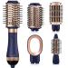 UKLISS 4 in 1 Air Styler Set Hair Dryer Hot Air Brush for Hair Styling One Step Hair Dryer Brush Volumizer with Round Brush Hair Dryer Hair Straightening Brush Blow Dryer Brush Thermal Brush Blue