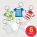 Baker Ross ET1242 Jersey Keyrings - DIY Craft Projects Pack of 6 | White 5 cm | International Shipping Available - Buy Online on GoSupps.com