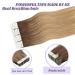20 Inch Ombre Tape-In Extensions | Real Remy Hair | Golden Brown to Medium Golden Brown | 50g Set | Double-Sided Adhesive - Buy Online on GoSupps.com