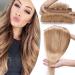 18 inches SEGO One Piece Clip in Remy Real Hair Extensions Human Hair THICK #27 Dark Blonde Hairpieces for Women 3/4 Full Head Straight (90g)