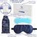 100% Pure Mulberry Silk Sleep Eye Mask with Cooling Gel Pack Insert - Light Blocking and Adjustable Band for Women, Moms, and Men | NOLAVA Blue - Buy Online on GoSupps.com