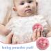 Huyath Baby Powder Puff Round Face Powder Puff with Ribbon Bow | Body Powder Applicator for Baby Kid Adult Dry Makeup Tool for Applying Powders Pink - Buy Online on GoSupps.com