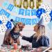 Dog Birthday Party Accessories | Bandana Hat Banner Set & Balloons - Celebrate with Stylish Decorations in Blue Gold & Black! - Buy Online on GoSupps.com
