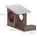 Relaxdays Wooden Squirrel Feeder House with Weatherproof Metal Roof - Hanging Garden Station in Dark Brown - Buy Online on GoSupps.com