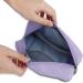 E-Tree Canvas Zip Cosmetic Travel Bag | Portable Makeup Case & Toiletry Pouch - Purple Rectangle - Buy Online on GoSupps.com