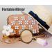 AMOYSTONE Purple Handheld Mini Makeup Mirror with Plated Tourmaline Handle - Decorative Gift for Mom - Buy Online on GoSupps.com