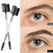 3 Pcs Dual-Head Eyebrow & Eyelash Grooming Brush Set - White - for Women & Girls - Buy Online on GoSupps.com