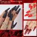Honey Joy Dip Powder Nail Kit Starter Set | 4 Colors Deep Red Glitter & Holographic Black | Dipping Powder Liquid Set with Base Top Coat | Nail Art Manicure Salon DIY | No LED Lamp Needed | Dip-7pcs-08 - Buy Online on GoSupps.com