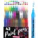 Acrylic Paint Pens - 42 Acrylic Paint Markers - Extra Fine Tip Paint Pens (0.7mm) - Great for Rock Painting  Wood  Canvas  Ceramic  Fabric  Glass - 40 Colors + Extra Black & White Acrylic Markers 42 Extra-Fine Tip