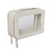 Zoox clear luxurious cosmetic bag and jet set bag with a transparent viewing window travel-to-friendly ivory colors jumbo-2-layer jumbo 2-layer for travel