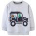 Boys Sweatshirt for Kids Dinosaur Jumper Cotton Casual Top Long Sleeve Pullover T-Shirt Toddler Girls Shirts Baby Clothes 1-8 Years 4-5 Years Car