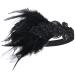 BABEYOND 1920s Headband Women Gatsby Costume Accessories 21s Flapper Feather Hairband Black