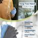 Plant Based Deep Exfoliating Glove - Dual-Sided Mitt for Body and Face - Dead Skin & Fake Tan Remover - Grey & Blue - Buy Online on GoSupps.com