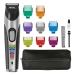 Wahl Colour Trim Stubble and Beard Trimmer Trimmers for Men Beard Trimming Kit Men s Stubble Trimmers Rechargeable Trimmer Male Grooming Set Beard Care Kit Colour Coded Guide Combs
