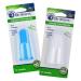 Brilliant Baby Finger Toothbrush - Silicone Gum Massager and Teether Brush for Infant and Toddler, 3 Months Old and Up, Gum and Tooth Cleaner, for Teething Relief- Oral Care, Blue/Clear, 2 Brush Set Blue/Clear 2 Count (Pac