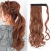 Tess ponytail extension brown 40 cm reddish brown & orange wavy braid extension horsepower hair part 90g long hair extension braid 40 cm-corrugated red-brown & orange