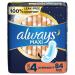Always Maxi Overnight Pads with Wings Size 4 Overnight Unscented 84 Count