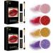 Sheglittary Glitter Lip Kit Cosmetics Glitter Lip Kit 4 Colors Diamond Glitter Lip Kit Lipgloss for Women Glitter Lipgloss Non-stick High Pigment Glitter Lip Stick Kit(2)