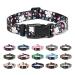 Mercano dog collar adjustable soft nylon comfort & robust patterned dog collar for small medium -sized dog puppies (m flower white) m flower white
