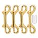 Brass Double End Snap Hook Clip Diving Hook 3.5 Inch 4 Pcs for Diving,pet,Handmade Bag,Keychains etc