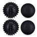 Relaxdays massage ball set of 4 hedgehog ball & smooth lacrosse ball 6.5 & 6 cm self-massage fascia ball hard black