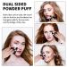 Sibba 2 Pcs Triangle Powder Puffs | Washable Reusable Soft Plush Makeup Sponge for Face & Body | Wet/Dry Makeup Tool - Black - Buy Online on GoSupps.com