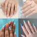 Short Almond Nail Tips 504Pcs | Jofay Pre-shaped Acrylic Fake Nails - Full Cover Matte Clear Gel for DIY Nail Extensions & Salon Use - 19 Sizes Available - Buy Online on GoSupps.com