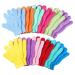 24 pcs Exfoliating Shower Gloves,Double Sided Exfoliating Bath Gloves Deep Clean Dead Skin for Spa Massage Beauty Skin Shower Scrubber Bathing Accessories.-12 Multi-Colors 12-colors