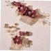 Angoily 3 Sets Hairpin Hair Clips for Braids Hair Accessories for Women Braids Red Hair Accessories for Women Floral Hair Comb Hair Pin Wedding Headpieces Zinc Alloy Pearl Mosaic Miss - Buy Online on GoSupps.com