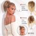 PORSMEER Claw Clip Ponytail Hair Extension 10 Blonde Mix Brown - Messy Bun Chignon Updo for Women/Girls - Buy Online on GoSupps.com