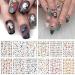 12 Sheets Halloween Nail Stickers EBANKU 3D Halloween Self-Adhesive Pumpkin Skull Ghost Bat Grave Nail Decals DIY Nail Decorations for Halloween Party