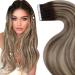 LAAVOO TAPE in real hair Extensions ombre blond hair extension real hair tape dark brown balyage light blonde remy extensions real hair tape of course smooth 30g 20pcs #3/8/24 30cm 30cm-20Pcs 1.6 #3/8/24