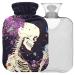 Naanle skull hot water bottle with reference transparent hot water bottle 1L heat bottle for bed handfeers Warmer pain relief warmth and cold therapy winter
