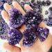 Natural Heart Shape Amethyst Quartz Crystal Cluster Geode Gemstone Specimen Collections Home Decor Valentine's Day Gift 2-3cm Rocks (Size : 3-4cm)