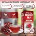 Total Tea Energy Tea Bags with Caffeine - Mixed Berry Flavored Green Tea for Focus & Stamina (25 Tea Bags) - Buy Online on GoSupps.com
