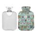 Hot water bottle 2L with cover cat pattern hot water bag for pain relief hand feet warmer winter
