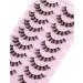 Russian Strip Lashes D Curl Fluffy False Eyelashes 9 Pairs by wtvane Style 3 - Buy Online on GoSupps.com