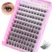 Lash Clusters 100PCS Cluster Lashes Wispy Fluffy D Curl Super Thin Band Eyelash Cluster Natural Volume Reusable DIY Eyelash Extensions at Home (10-16mm Mix) Style B-100 Clusters