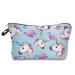 Oblique-Unique Unicorn cosmetic bag toiletry bag with unicorn pouch pencil case make up - motif selectable (unicorns blue)